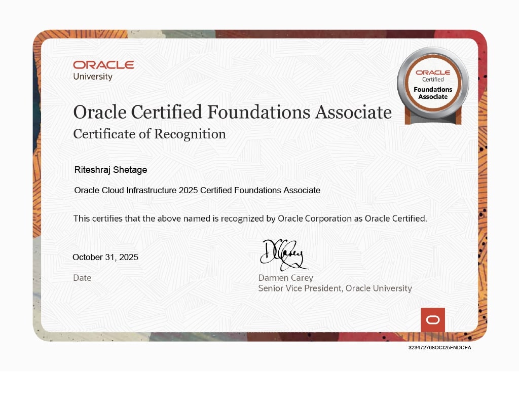 Oracle Certified Foundations Associate, OCI 2025